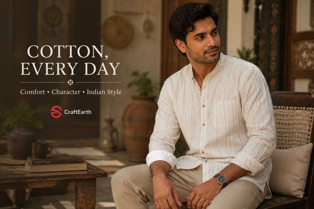 Cotton Clothing for Men in India – Cotton Shirts, Kurtas and Everyday Wear