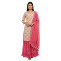 CraftEarth Women's Ethnic Printed Sharara Set with Dupatta K-D160