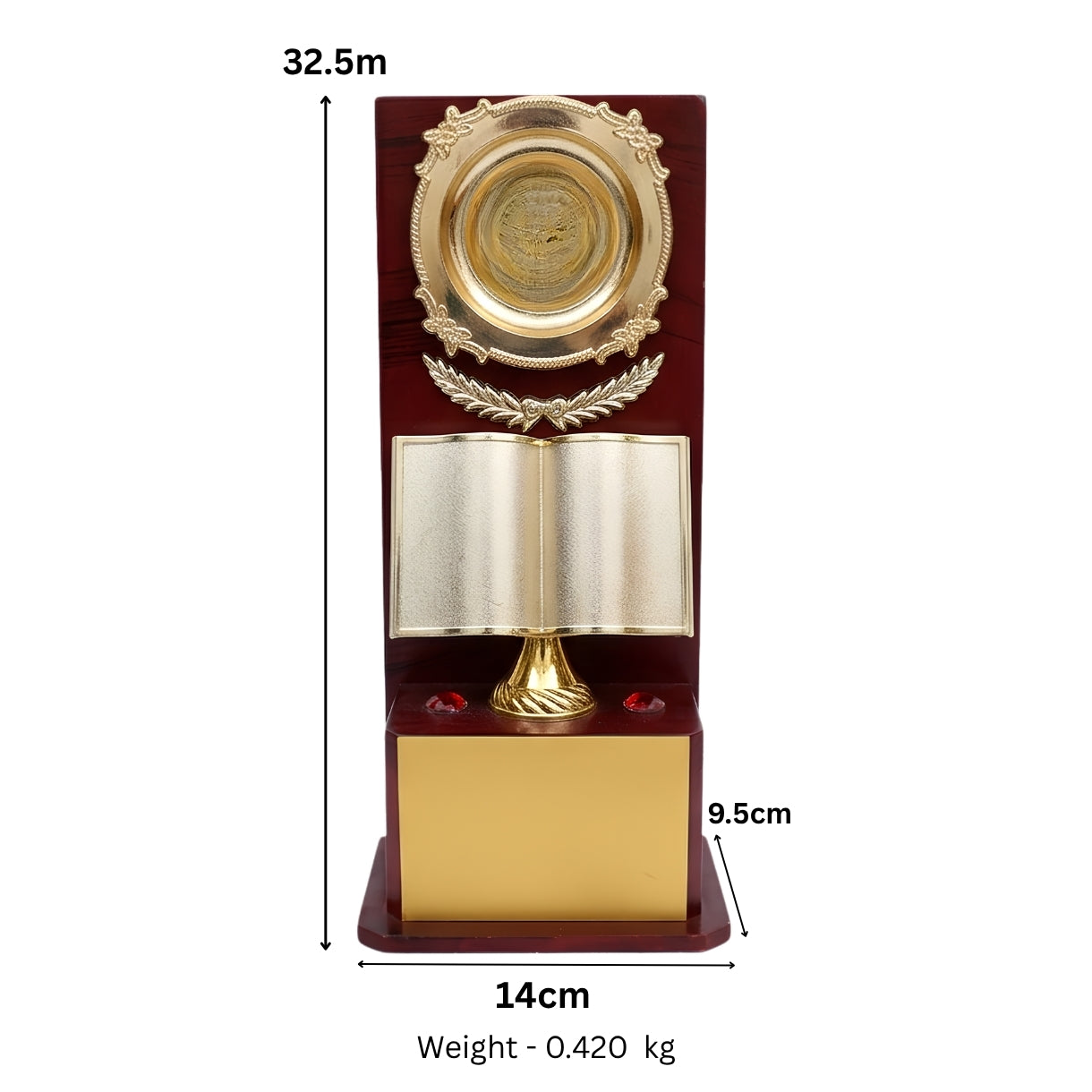 CraftEarth Premium Wooden Book Memento Trophy | M-404-A