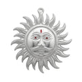Auspicious White Metal Surya Dev Sun Face Wall Hanging – Sacred Spiritual Vastu & Feng Shui Home Decor Plaque W-60-A