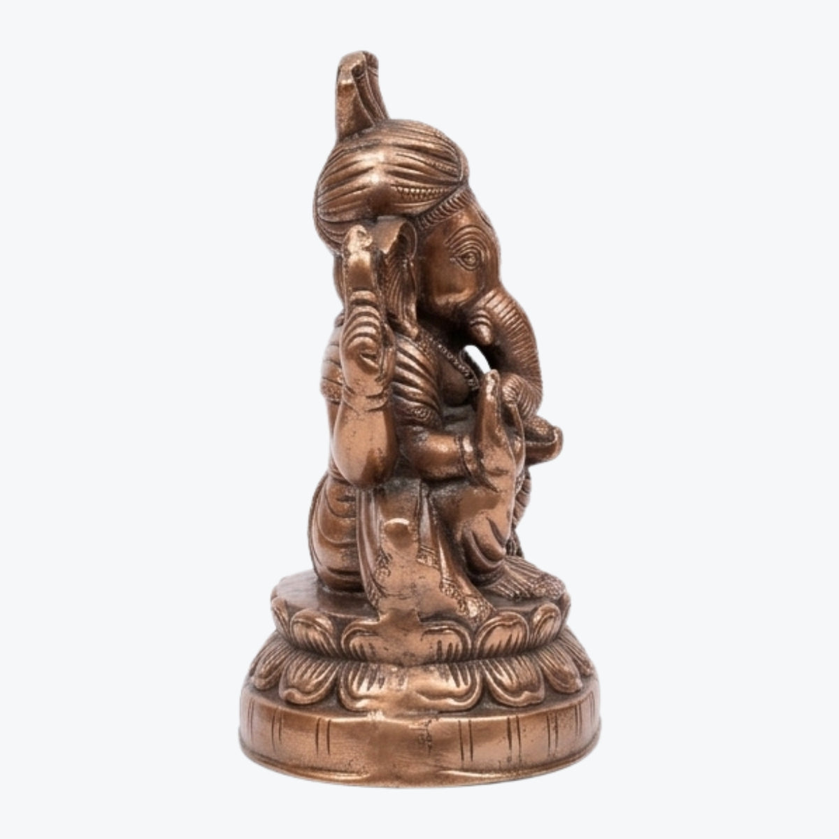 Handcrafted Lord Ganesha Idol in Premium Gunmetal Copper Finish G-282-A