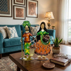 Ethnic Iron Rajasthani Village Couple Showpiece Set I-284-A