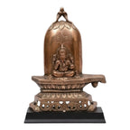 Handcrafted Gunmetal Copper Finish Shiva Lingam with Ganesha Idol G-5-A