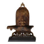 Handcrafted Gunmetal Copper Finish Shiva Lingam with Ganesha Idol G-5-A