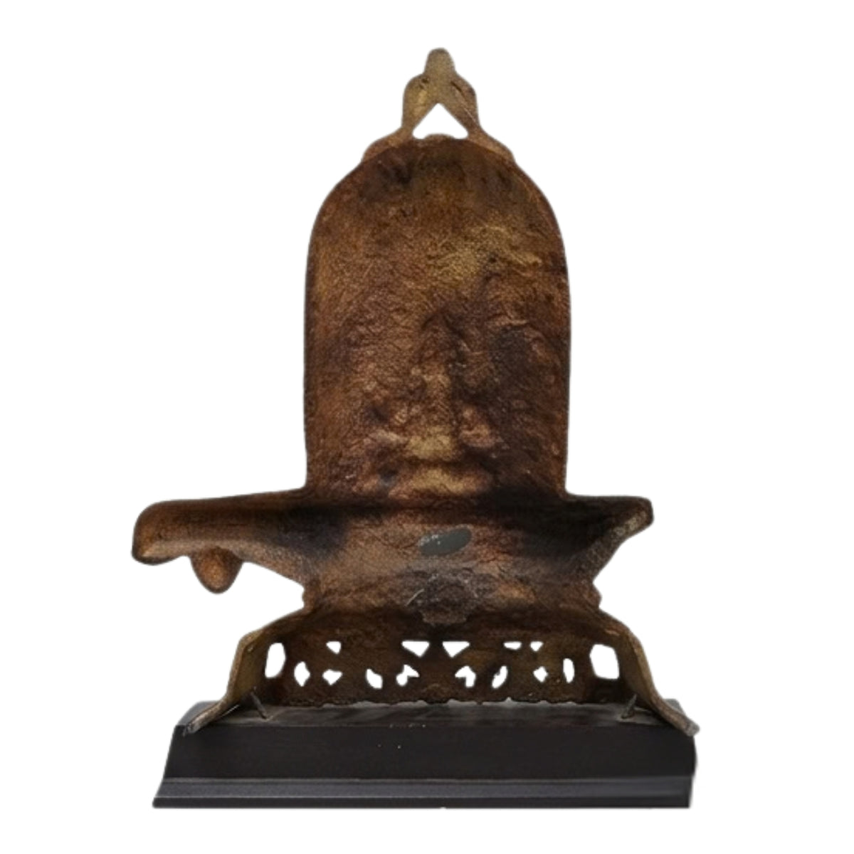 Handcrafted Gunmetal Copper Finish Shiva Lingam with Ganesha Idol G-5-A