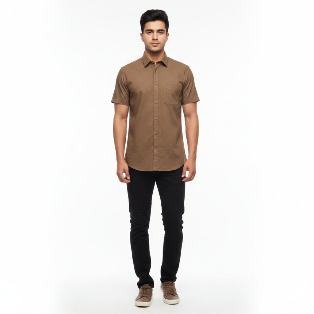 CraftEarth Men's Short-Sleeve Shirt HS-C4