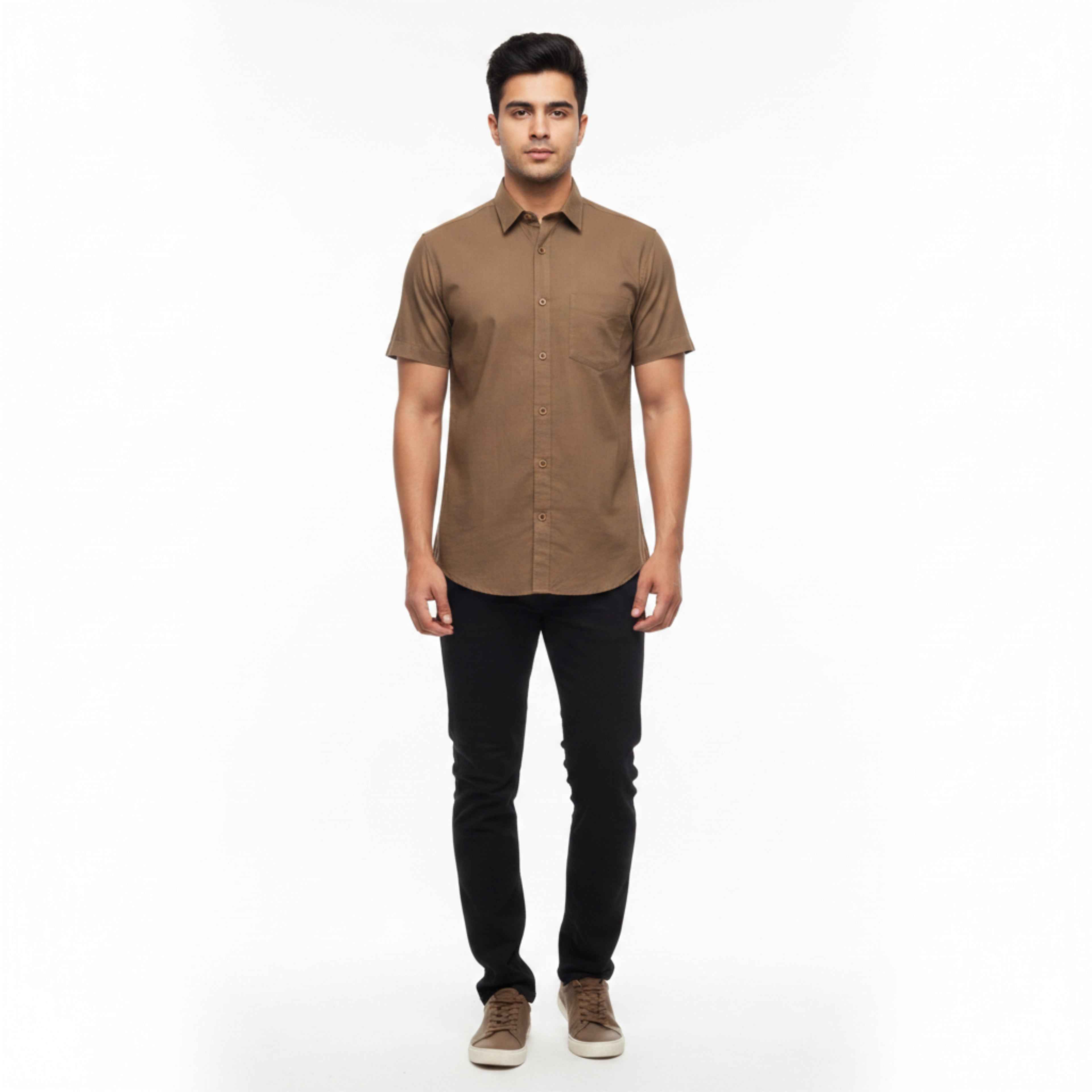 CraftEarth Men's Short-Sleeve Shirt HS-C4