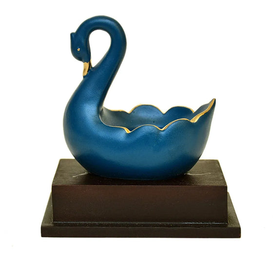 Royal Blue Swan Decorative Candle Holder F-108-BL