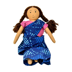 Handcrafted Indian Doll in Saree Washable & Kid-Safe GD-3