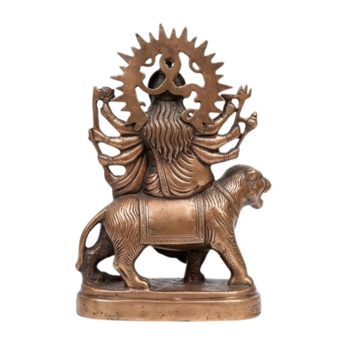 Handcrafted Gunmetal Copper Finish Goddess Durga Maa Metal Idol G-247-A
