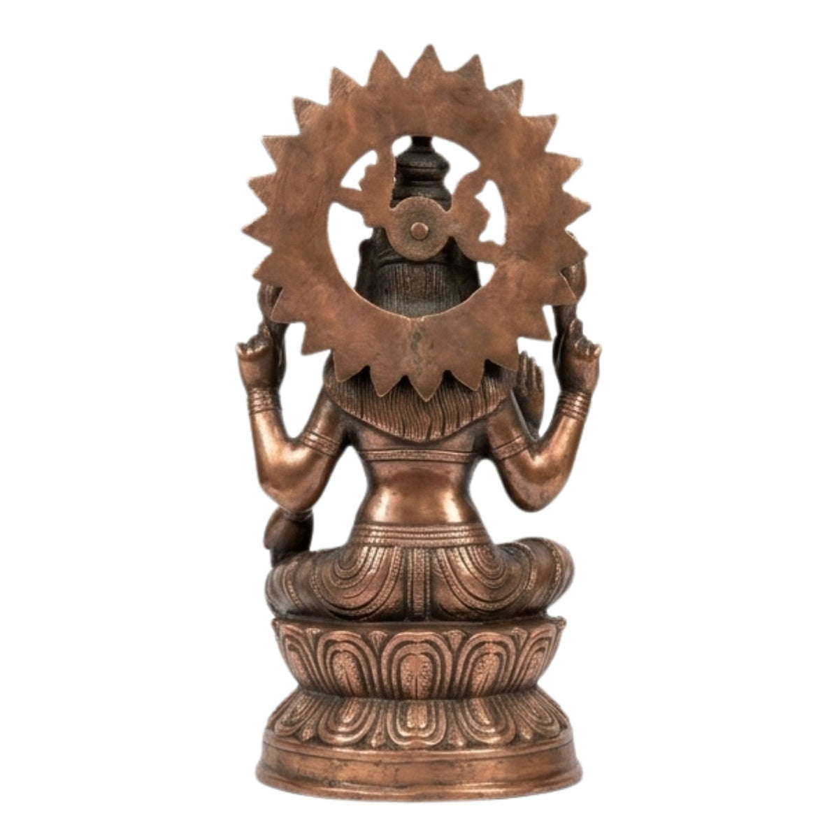 Handcrafted Metallic Copper Finish Lakshmi Idol – Spiritual Decor Artifact G-84-C
