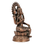 Handcrafted Metallic Copper Finish Lakshmi Idol – Spiritual Decor Artifact G-84-C