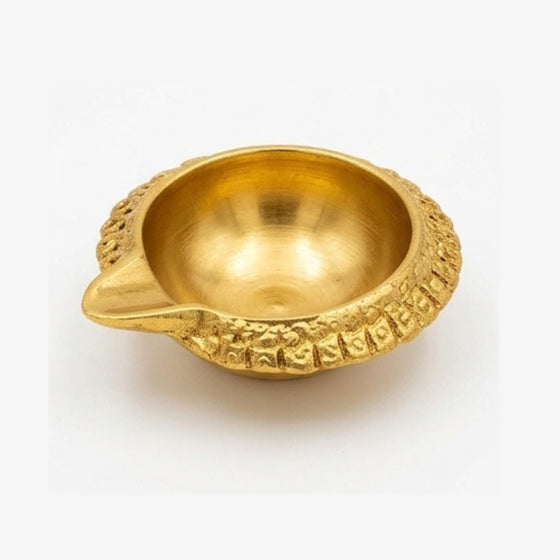 Handcrafted Pure Metal Kuber Diya – Traditional Engraved Oil Lamp Deepak for Daily Puja, Mandir, and Diwali Festive Decor W-127-B