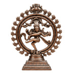 Divine Lord Shiva Natraj Statue in Gunmetal Copper Tone – Spiritual Art Masterpiece G-107-C