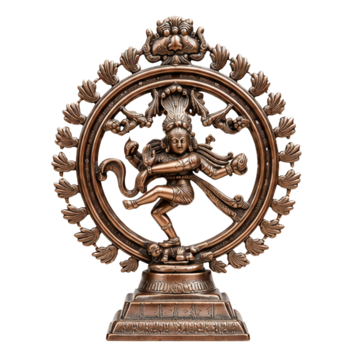 Divine Lord Shiva Natraj Statue in Gunmetal Copper Tone – Spiritual Art Masterpiece G-107-C