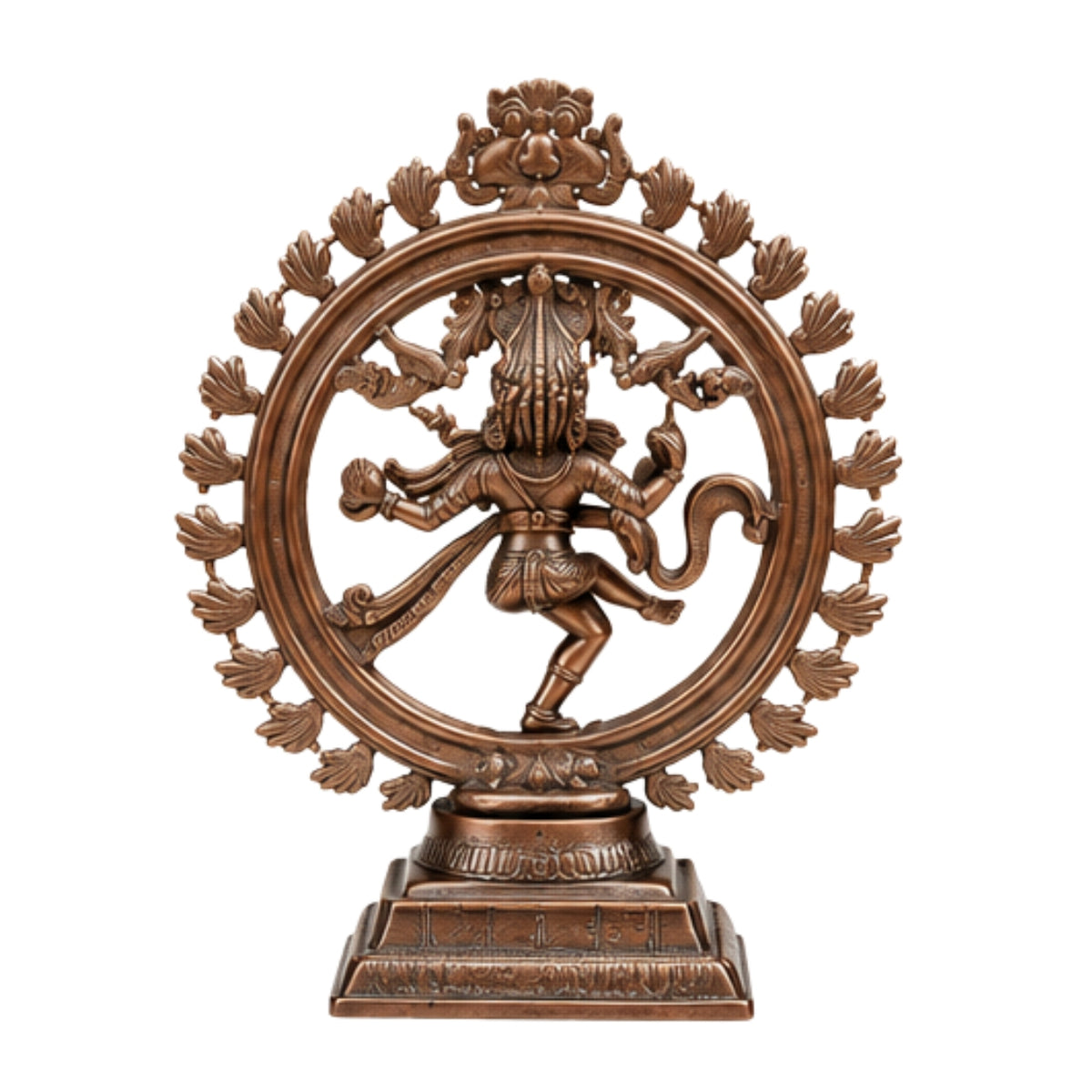 Divine Lord Shiva Natraj Statue in Gunmetal Copper Tone – Spiritual Art Masterpiece G-107-C