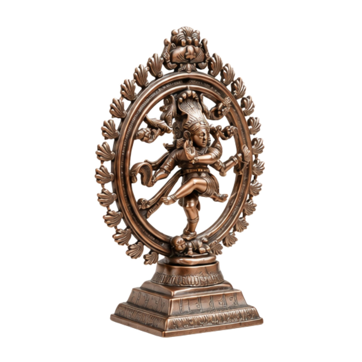 Divine Lord Shiva Natraj Statue in Gunmetal Copper Tone – Spiritual Art Masterpiece G-107-C