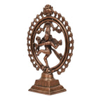 Divine Lord Shiva Natraj Statue in Gunmetal Copper Tone – Spiritual Art Masterpiece G-107-C