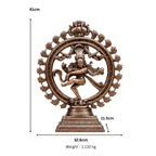 Divine Lord Shiva Natraj Statue in Gunmetal Copper Tone – Spiritual Art Masterpiece G-107-C
