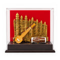 Exquisite Handcrafted Indian Miniature Musical Instrument Showpiece with Acrylic Display Case GC-W-169-A