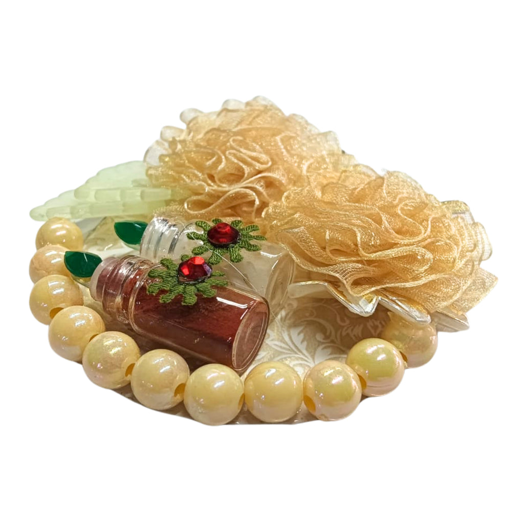 Premium Raksha Bandhan Evil Eye Gift Hamper with Bracelet, Traditional Jhumka Earrings, Chocolates, and Mixed Dry Fruits RC-14
