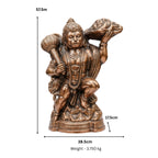 Divine Bajrangbali Statue in Gunmetal Copper Tone – Flying Hanuman with Sanjeevani Mountain G-154-A