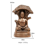 Divine Lord Buddha Under Bodhi Tree Idol in Gunmetal Copper Tone – Zen Home Decor G-287-A
