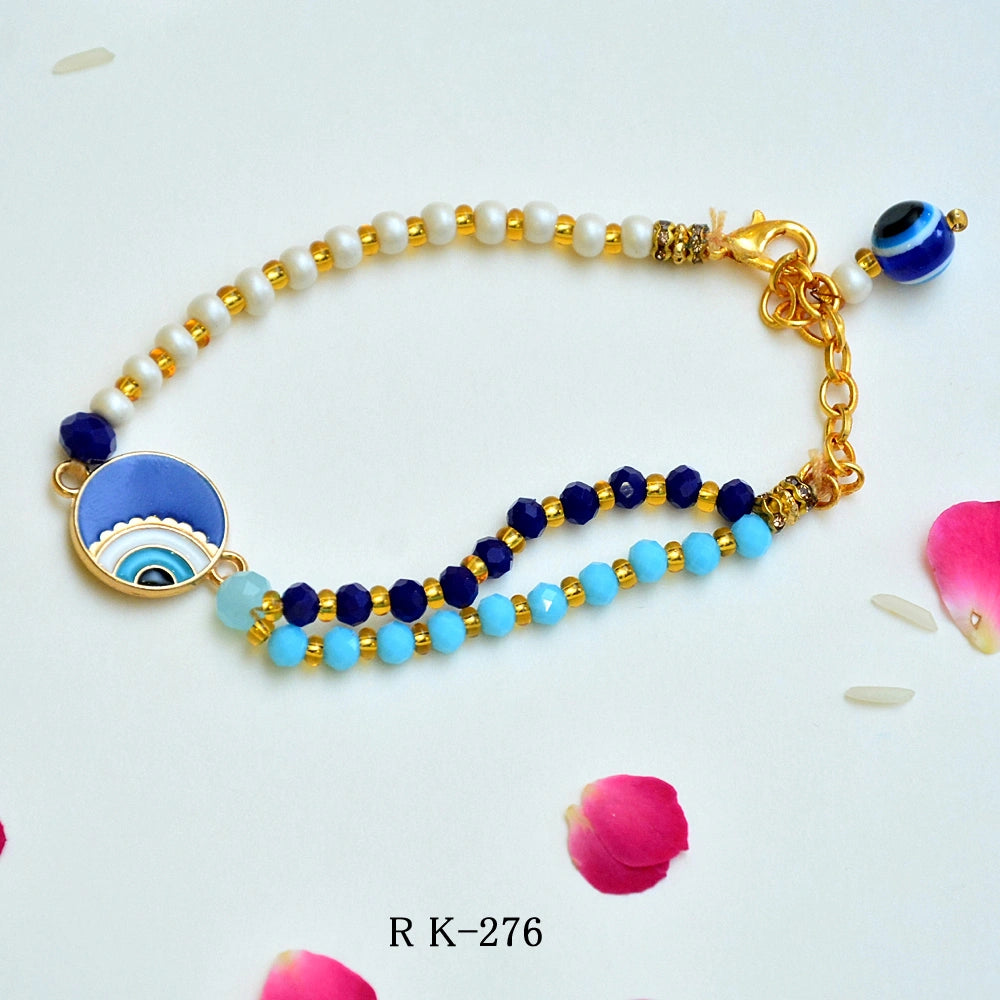 Classic Layered Evil Eye Charm Rakhi Bracelet - RK-276