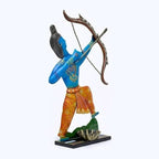 Rajasthani Handcrafted Wrought Iron Lord Rama T-Light Holder Showpiece I-202-A