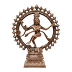 Divine Lord Shiva Natraj Statue in Gunmetal Copper Tone – Spiritual Art Masterpiece G-249-A