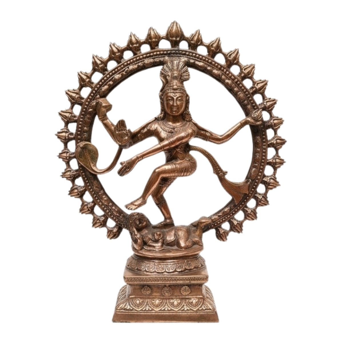 Divine Lord Shiva Natraj Statue in Gunmetal Copper Tone – Spiritual Art Masterpiece G-249-A