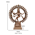 Divine Lord Shiva Natraj Statue in Gunmetal Copper Tone – Spiritual Art Masterpiece G-249-A