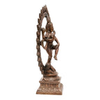 Divine Lord Shiva Natraj Statue in Gunmetal Copper Tone – Spiritual Art Masterpiece G-249-A