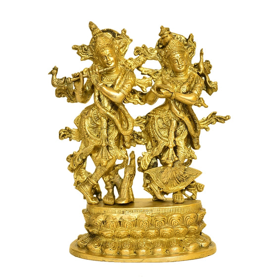 Traditional Brass Radha Krishna Idol BR-311-A