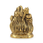 Golden Metal Shiv Parivar Statue – Lord Shiva, Goddess Parvati, and Lord Ganesha Idol W-221-A