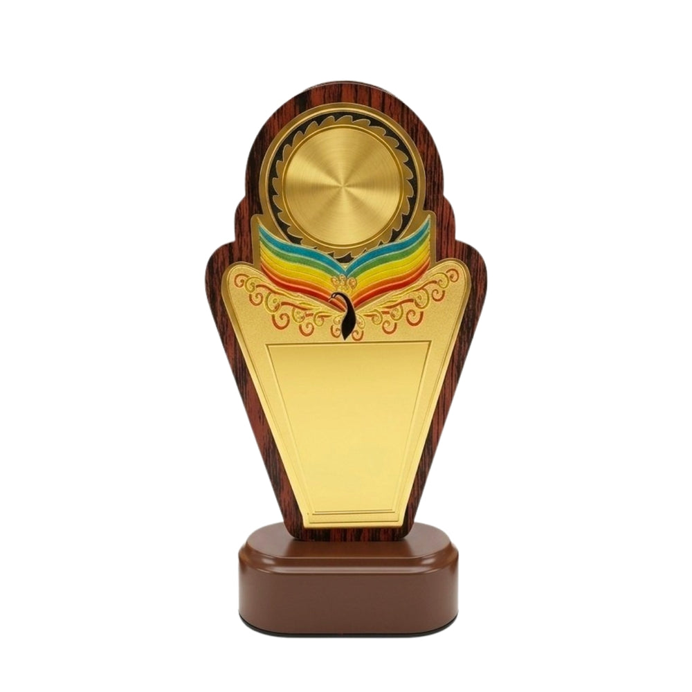 Premium Fiber Peacock Award with Gold Plated M-623