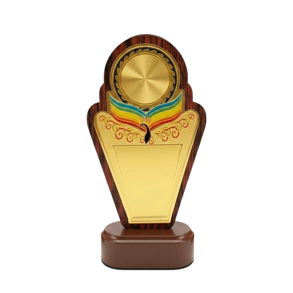 Premium Fiber Peacock Award with Gold Plated M-623