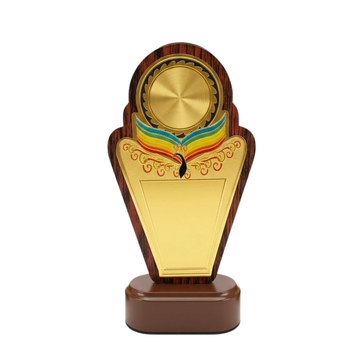 Premium Fiber Peacock Award with Gold Plated M-623