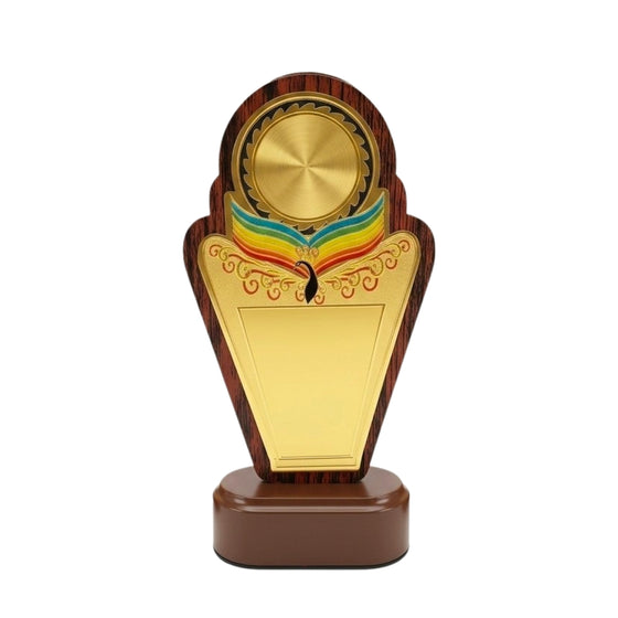 Premium Fiber Peacock Award with Gold Plated M-623