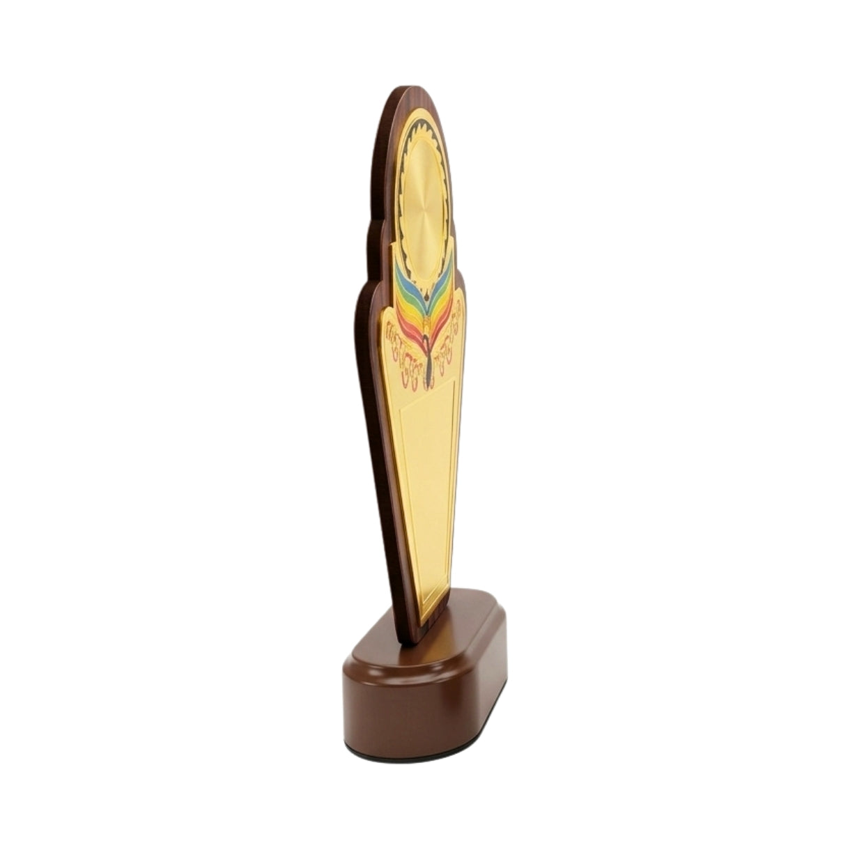 Premium Fiber Peacock Award with Gold Plated M-623