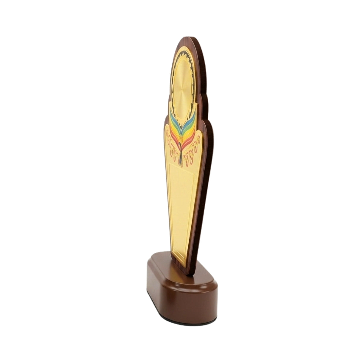 Premium Fiber Peacock Award with Gold Plated M-623