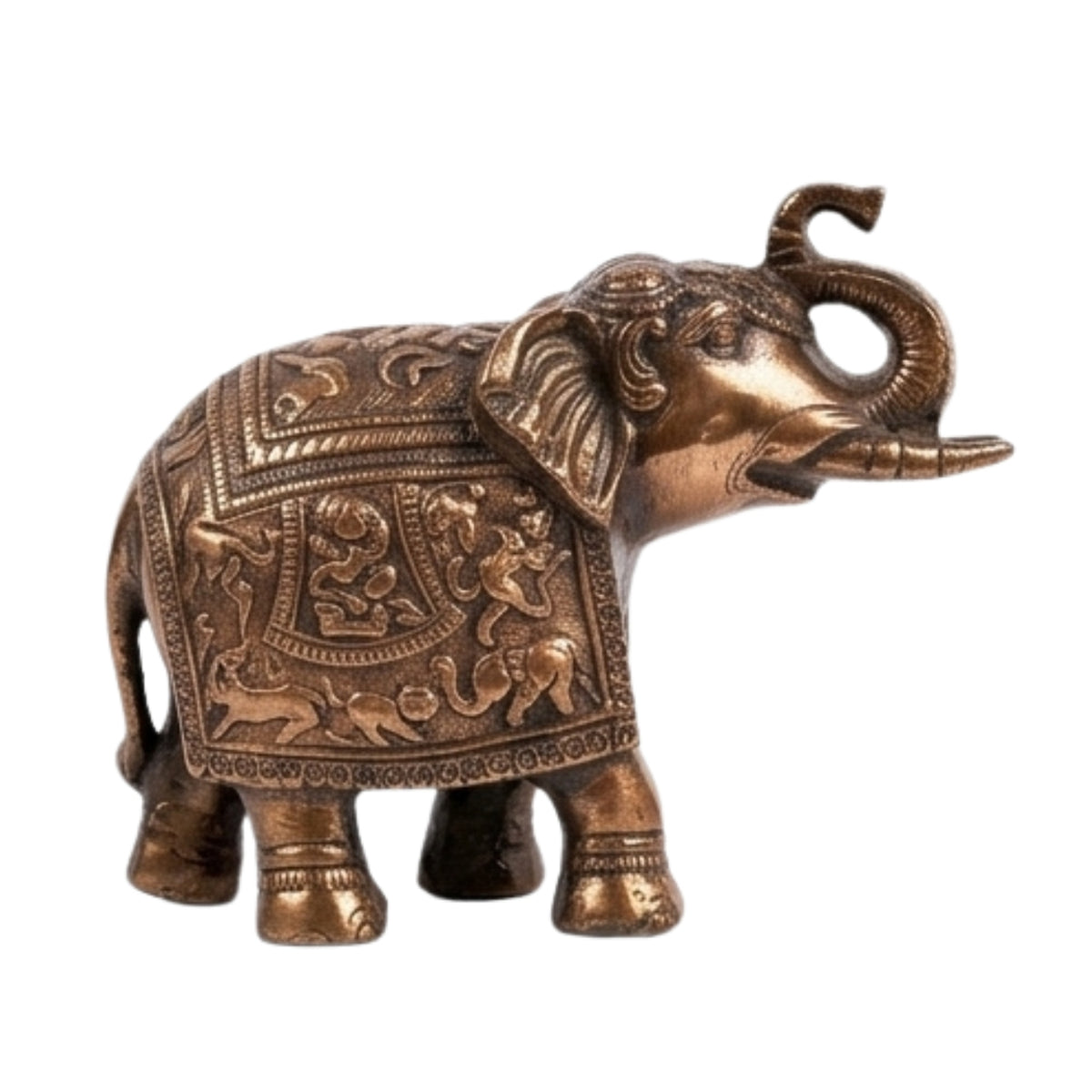 Handcrafted Gunmetal Copper Finished Elephant Statues (Pair) G-31-A