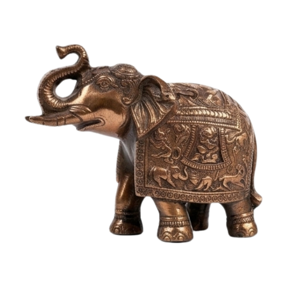 Handcrafted Gunmetal Copper Finished Elephant Statues (Pair) G-31-A