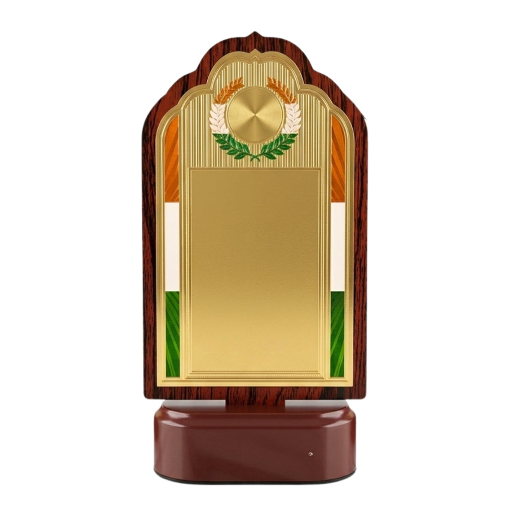 Premium Fiber Award Trophy | Patriotic Tri-Color Recognition Memento M-591