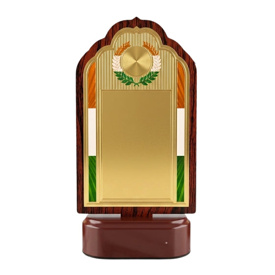 Premium Fiber Award Trophy | Patriotic Tri-Color Recognition Memento M-591