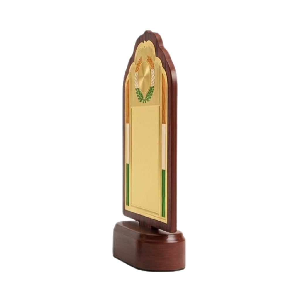 Premium Fiber Award Trophy | Patriotic Tri-Color Recognition Memento M-591