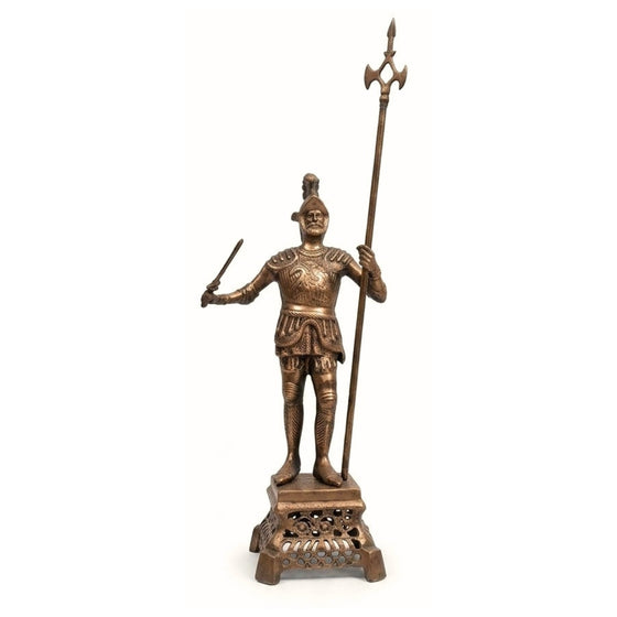 Premium Handcrafted 41-Inch Antique Roman Soldier Metal Statue G-36-A