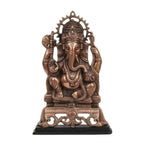 Handcrafted Gunmetal Lord Ganesha Idol with Premium Copper Finish G-74-A