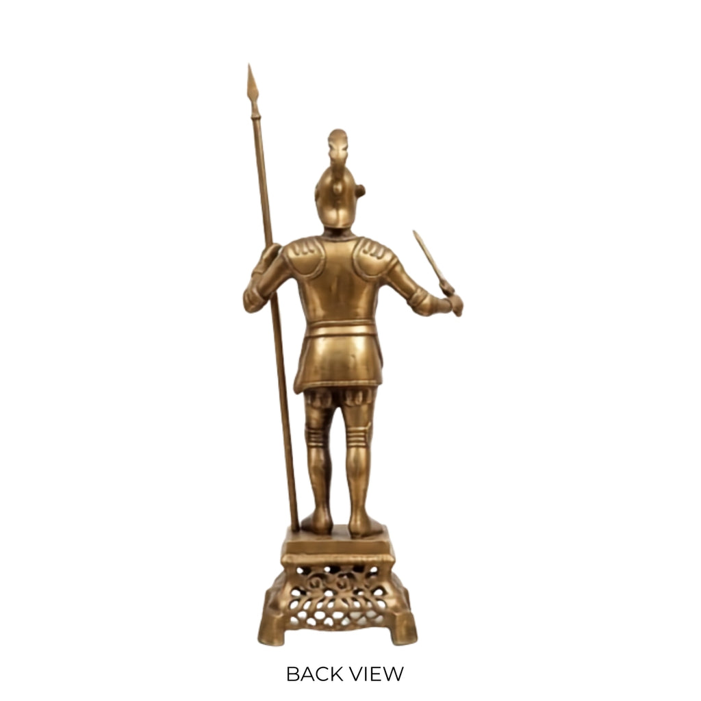 Premium Handcrafted 41-Inch Antique Roman Soldier Metal Statue G-36-A