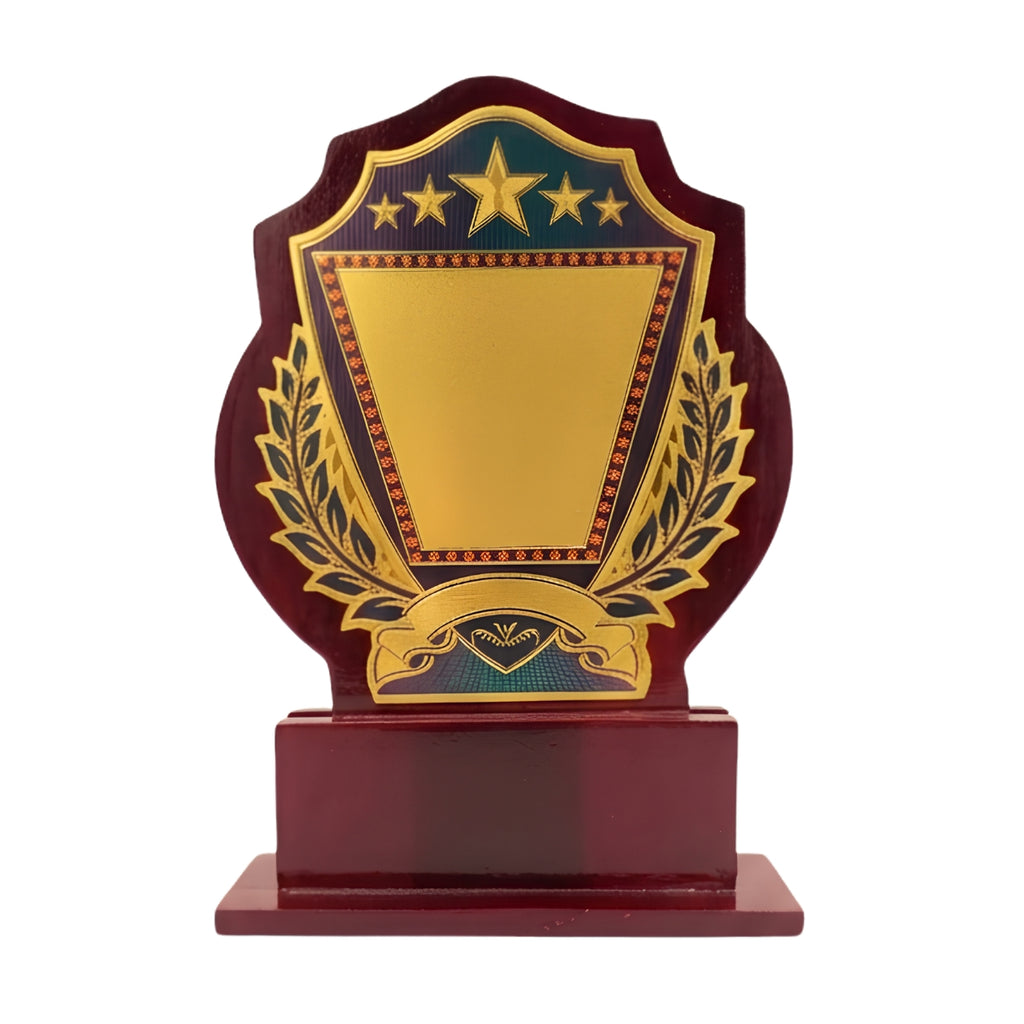 Premium Wooden Recognition Shield Memento M-639